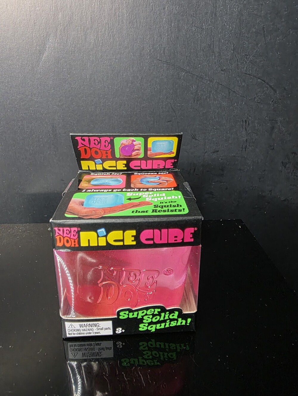 Nee Doh Nice Cube Pink Super Solid Squish Sensory Fidget Toy NEW